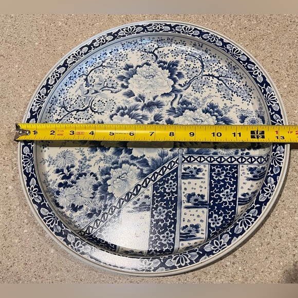 Bundle VINTAGE 2 Ming BLUE White METAL Trays USA Spic SPAN - Picture 11 of 11